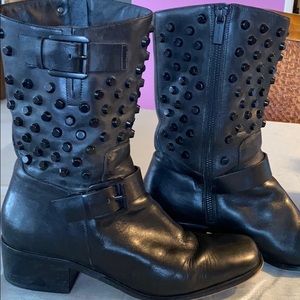 Michael Michael Kors black leather Boots
